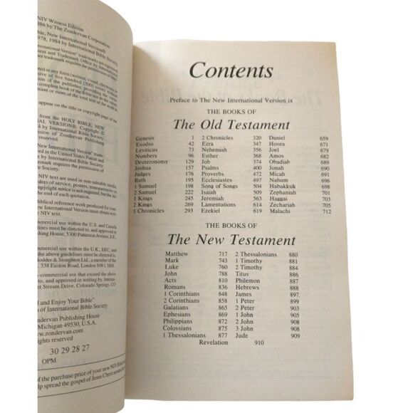 NIV Bible Paperback New International Edition 1986 Zondervan Publishing Witness. - Picture 10 of 16